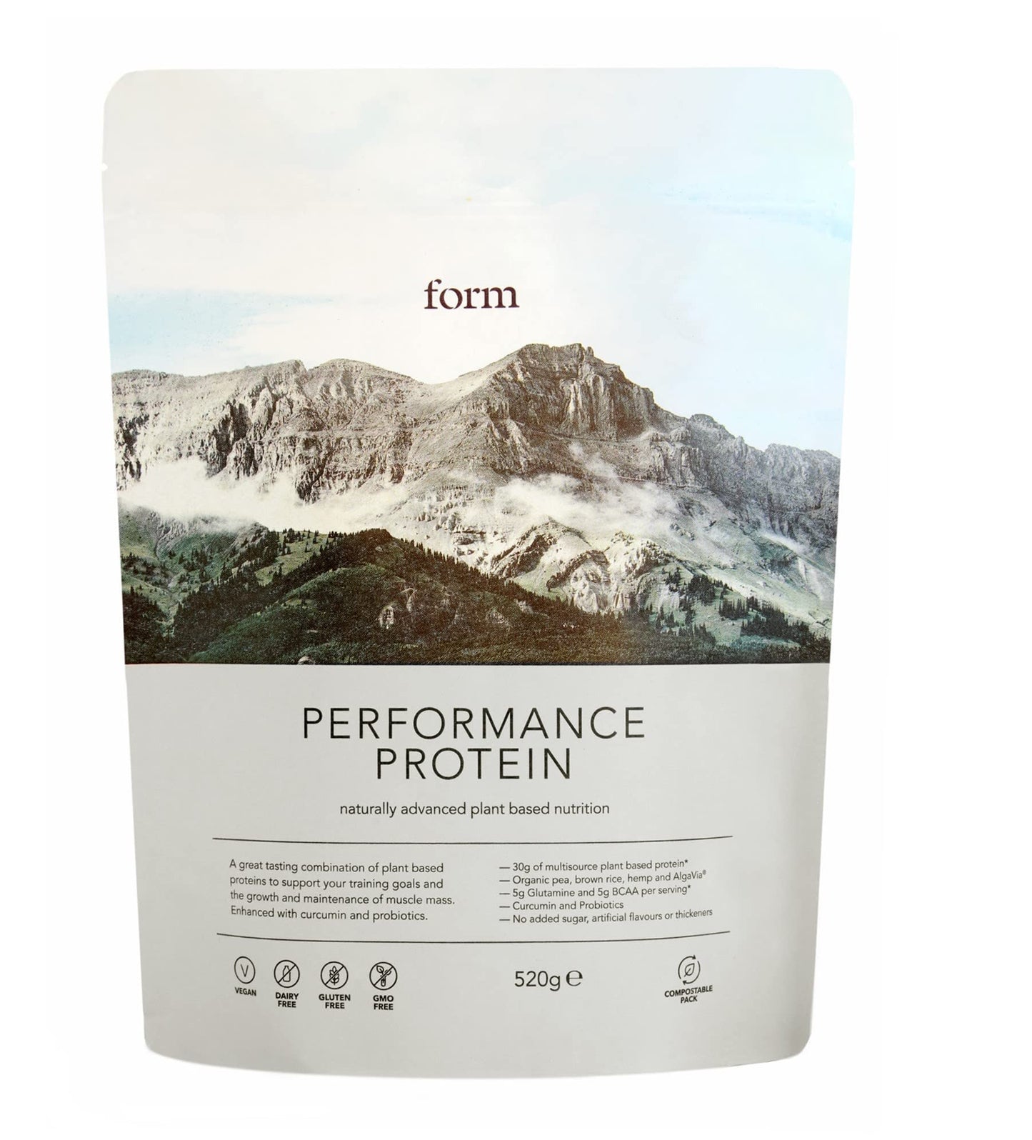 Form Performance Protein - Vegan Protein Powder - 30g of Plant Based Protein per Serving, with BCAAs and Digestive Enzymes. Perfect Post Workout. Tastes Great with Just Water!