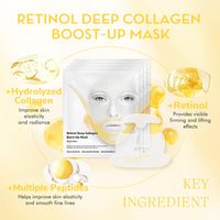 ThamGlow Retinol Deep Collagen Boost-Up Mask, Forehead Wrinkle Patches & V Edge Patches Face Lift, V Line Face Lifting Chin Mask, Neck Tape For Saggy Neck - Hydrate, Firm & Smooth Skin, Anti-Ageing Formula