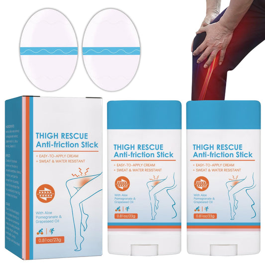 Neyeau 2PCS Megababe Thigh Rescue,Waterproof Running Chafing Stick,Megababe,Thigh Rescue & Skin Protection,for Heel,Lower Arm,Thigh,Legs,Skin Protection-23g,mit zwei Anti-Verschleiß-Patches