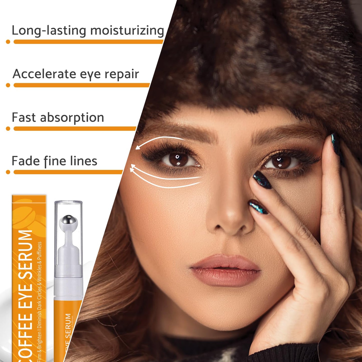 COWANIEE Caffeine Eye Cream, Eye Cream for Dark Circles and Puffy Eyes, Eye Bags Remover for Men Women