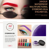 RUICHING White Eyebrow Gel, Brow Pomade, Brow Dye with Brush, Christmas Makeup Waterproof Long Lasting Tinted Brow Gel, Smudge-Proof Sweat Resistant Brow Cream