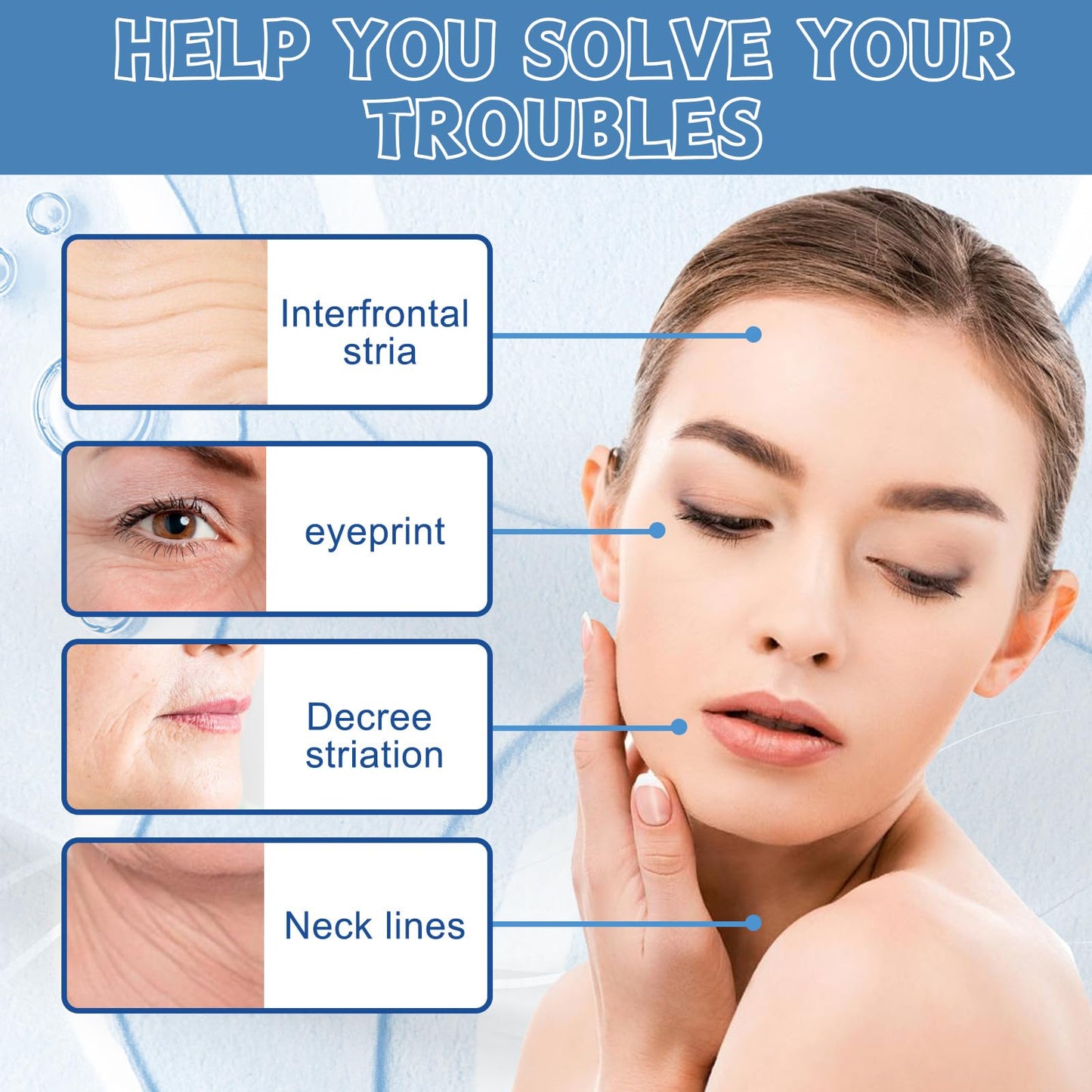 3Pcs Hyaluronic Acid Serum for Face with Vitamin E, Hyaluronic Acid Serum forAging, Hyaluronic Acid Moisturizer, Wrinkle Filler, Anti Aging Hydrating Serum for Erasing Fine Lines and Wrinkles