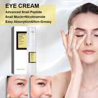 Ruojiar 2PCS Snail Peptide Energetic Eye Roll,Dark Circles Under Eye Treatment Women,Hydrating Snail Peptide Eye Cream,Eye Cream Anti-Aging,Under Eye Cream for Dark Circles and Puffy Eyes,Firming Eye Cream