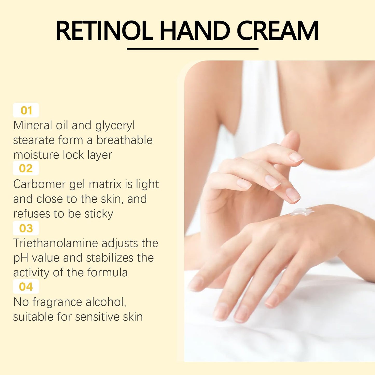 Maggidea Retinol Anti-Aging Hand Cream - Firming & Moisturising Treatment, Intense Hydration for Dry, Cracked Hands, Visibly Reduces Wrinkles & Restores Elasticity, Care for Skin, Nails & Cuticles, 2PCS