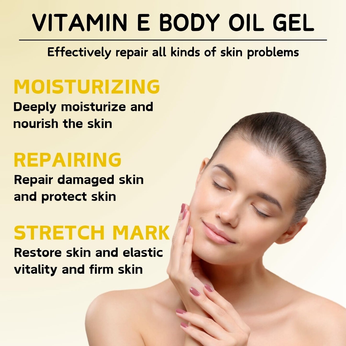 Essential Oils for Skin - Vitamin E Body Oil for Women - Body Skin Care for Anti-Aging,Brightening,Firming,Nourishing,Moisturizing - Face & Body Oil - Facial Oil Gel - Stretch Mark Oil