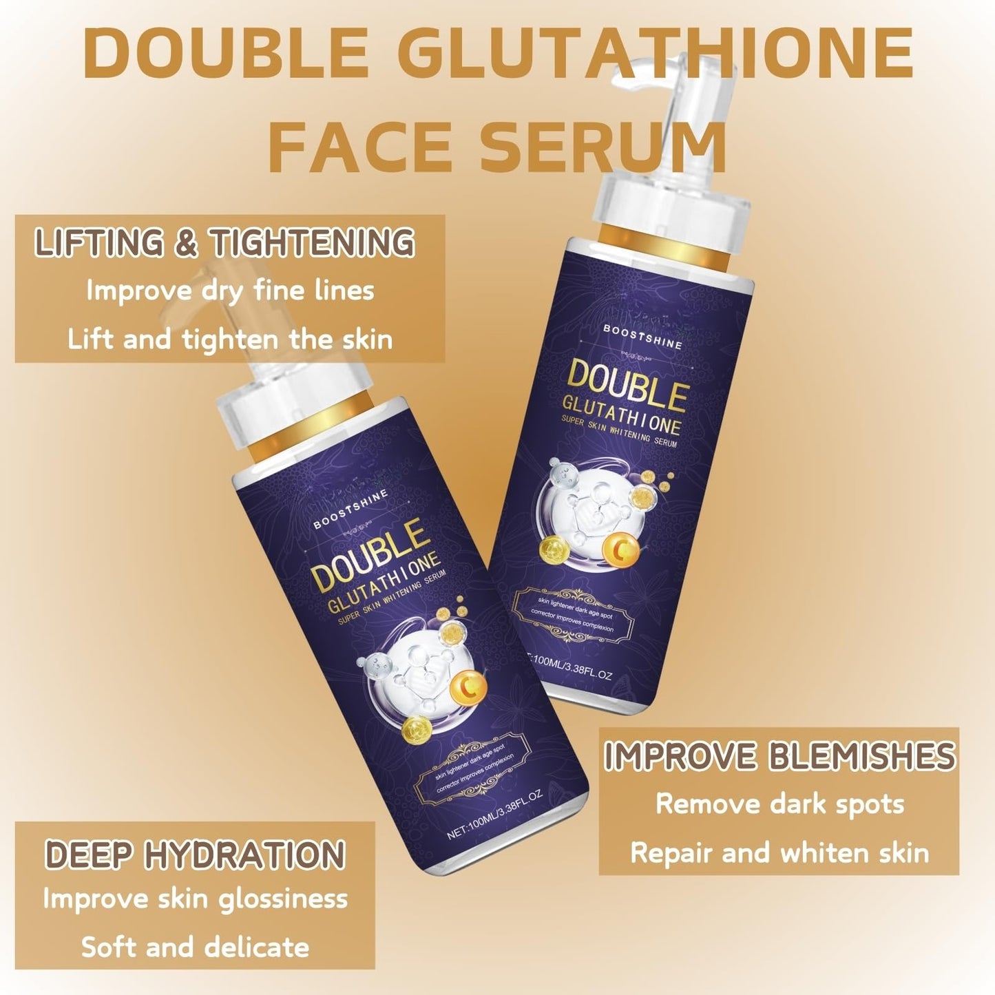 ISBEAUSOLS Glutathione Face Serum