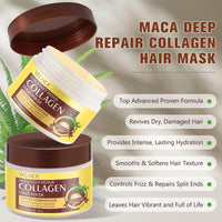 Frovetani Collagen Hair Mask Deep Repair Conditioning, Hair Treatment Mask Calms and Relaxes the Scalp, Hair Mask with Argan Oil for Dry Damaged Hair All Hair Types, Nourish and Moisturize Hair & Scalp