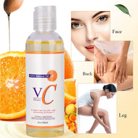 AurolaGlow Vitamin C Body Oil - Moisturizer for Face & Body, Massage Oil for Dry Skin, Anti-Wrinkle Formula, Easy Absorption - Natural Skin Care