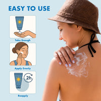 CTUBLIAUNX Factor 100 Sun Cream Face & Body - Ultra High Protection Sunblock Against UVA/UVB, Non-Greasy SPF 100 Sunscreen Lotion for Daily Use