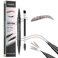CTUBLIAUNX Eyebrow Pencil Dark Brown, Smudge-proof Eyebrow Pencil with 2 Fork Tip and Precise Brush-Tip, Waterproof Eye Brow Pen Instantly Creating Natural 3D Beauty Brow for Makeup Starter
