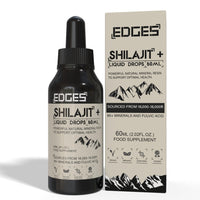 Edges Shilajit Liquid Drops, Faster Absorption, High Potency, Fulvic Acid, Humic Acid, 85+ Minerals, 2 Month Supply