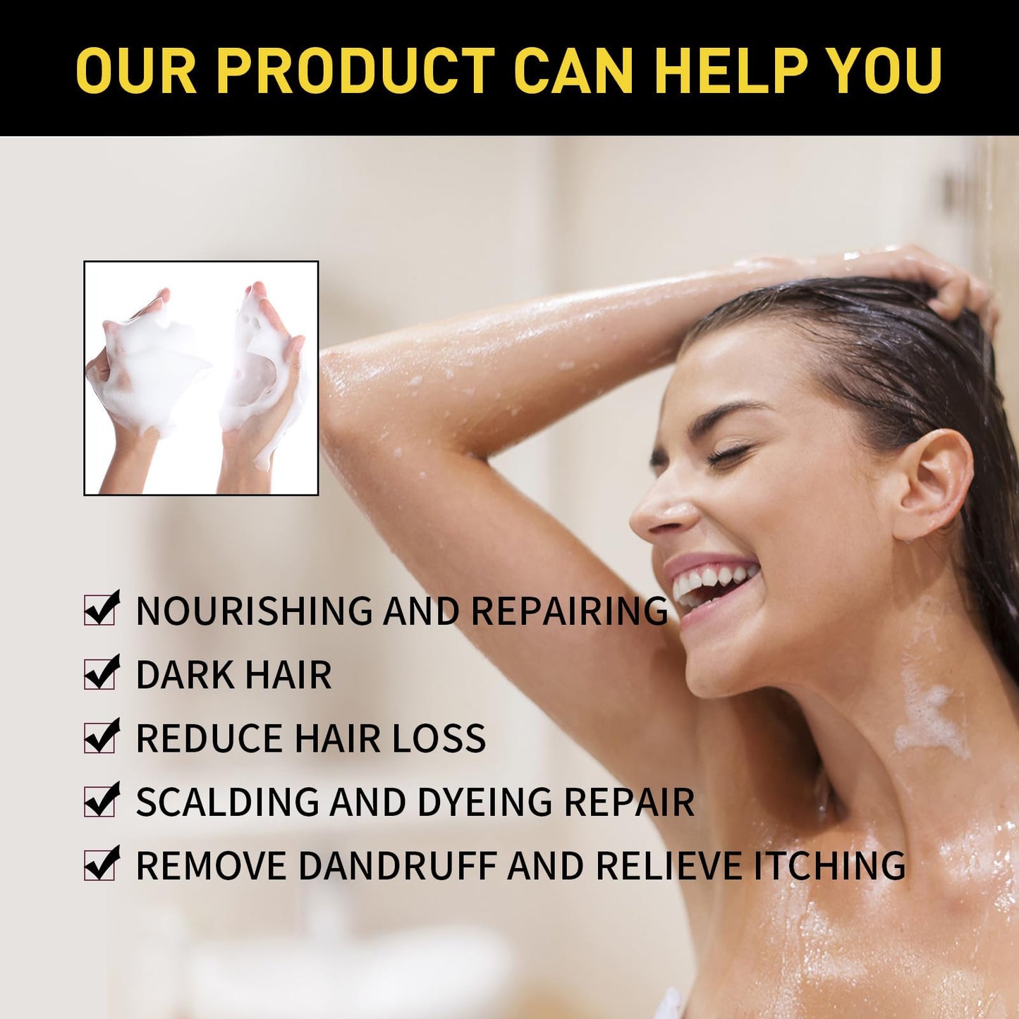 SingHao Polar Hair Dye Shampoo,3 in 1 Sham/poo for H/air,3 in 1 Instant Hair Dye Shamp/oo,Ha/ir Care Instant Dye Shampo/o,Hai/r Care Instant Dye Sha/mpoo,Natural Plant H/air Dye Shampoo#Brown