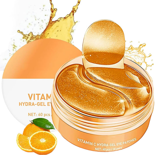 Lomeya 60pcs Vitamin C-Infused Under Eye Patches - Aiding in Dark Circle Concerns, Collagen - Laden Eye Masks, Cooling Eye Pads for Puffy Eyes