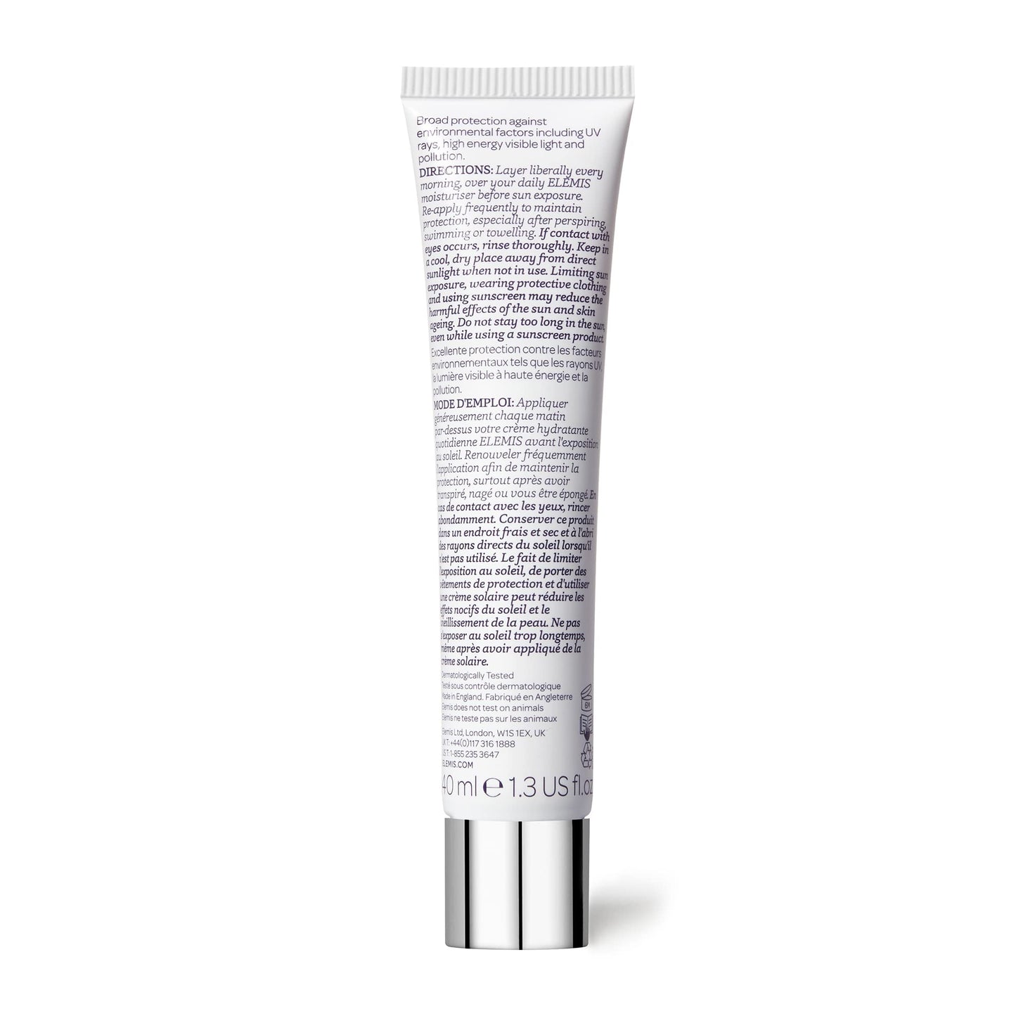 ELEMIS Daily Defence Shield SPF 30, High Protection Sunscreen, Lightweight and Non-Greasy Formula Protects Skin Against UVA and UVB Rays, Environmental Pollution and High Energy Visible Light, 40ml