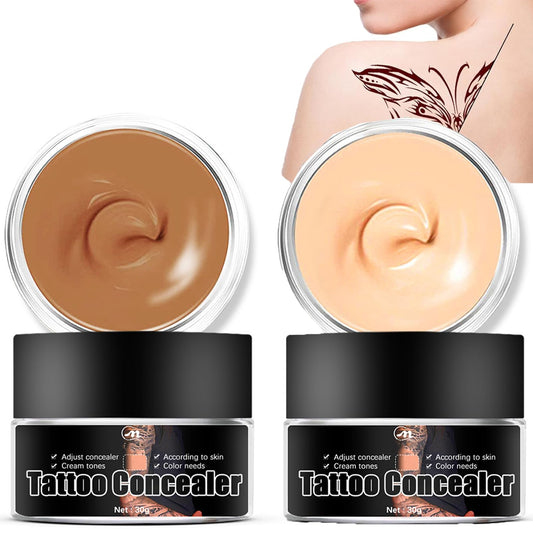SHEBEEDO Tattoo Cover Up, Scar Concealer, Concealer, Professional Waterproof Concealer, Scar Concealer for Men and Women, Spot Covering Birthmark Tattoo Concealer for Scars, Dark Spots and Vitiligo (2pcs)