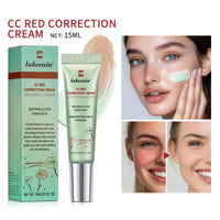 Shefave CC Red Correct With Centella Asiatica, Cc Cream Foundation - Green Colour Corrector, Tinted Spf 25, Colour Changing Foundation, Green Concealer For Redness - Balance Skin Tone & Reduce Redness