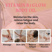 Vitamin B3 Body Oil Gel, Essential Oils for Dry Skin, Body Oil for Women & Girl, Massage Oil for Face & Body Skin Care, Daily Brightening Body Lotion Gel Hydrating, Brightening & Gua Sha