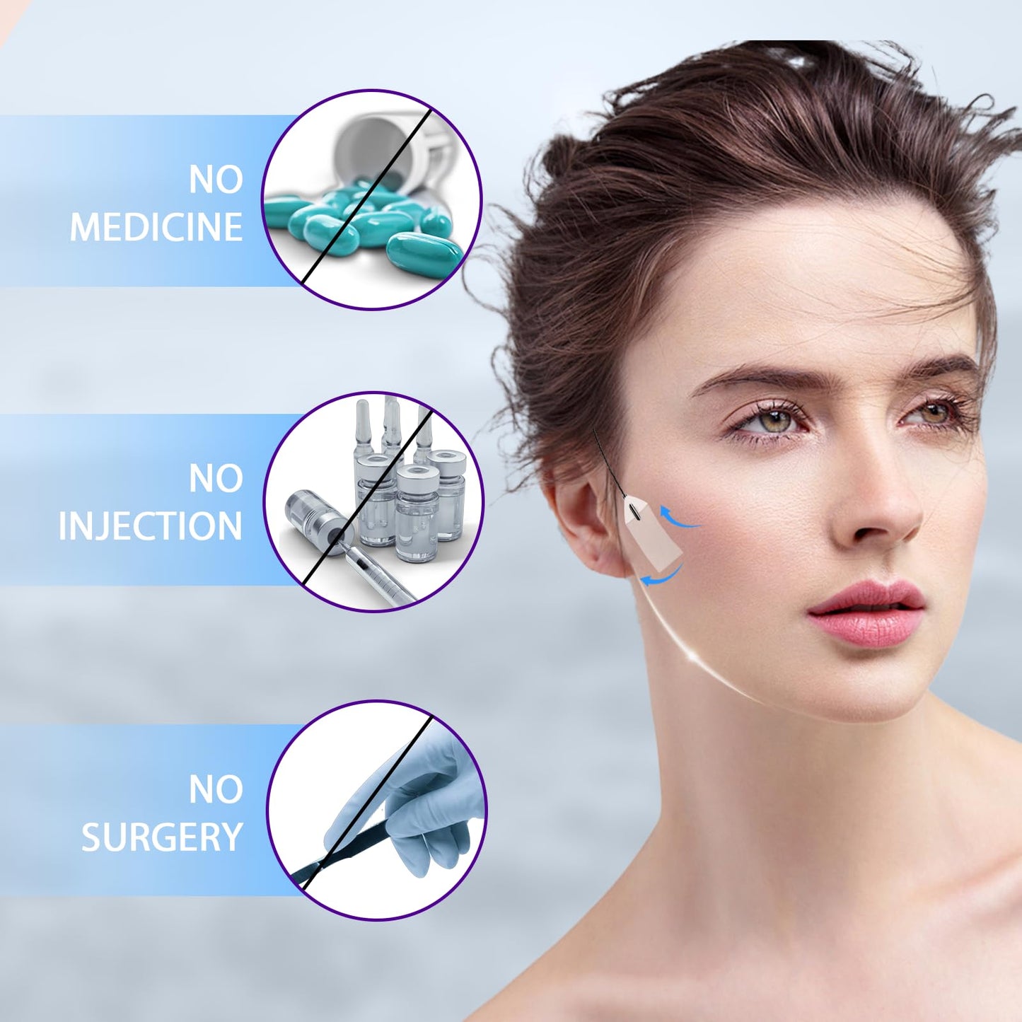 Gonggi 148Pcs Face Lift Tape Invisible with 8 String, V Edge Patches Face lift for Wrinkles, Instant Neck Lifting Tape and Bands for Double Chin Saggy, Tightening Skin Make Up Tools (70 rope + 70 cordless)