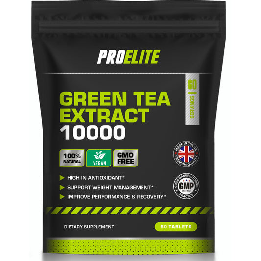 Green Tea Extract 10,000mg of Antioxidant 60 Tablet | 95% Polyphenols (297mg per Tablet) | (2 Months Supply) | Resealable and Recyclable Pouch | Vegan & Vegetarian | by PROELITE