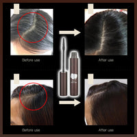 MINSHZEE Dark Brown Hair Roots Correcting Cream, Grey Hair Mascara, Women's Waterproof Hair Roots Colouring Cream, Semi-Permanent Hair Colouring Temporary Brush, Lightweight and Portable, No Hair Damage