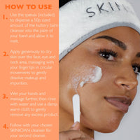 SKINICIAN Cleansing Balm - Soothing Cleansing Balm Enriched with Avocado Oil, Jojoba Oil, Almond Oil - Makeup Remover Cleansing Balm - Dermalogically Tested - Vegan & Cruelty Free (100ml) with Spatula