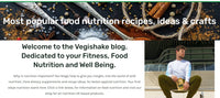 vegishake Organic 8 Mushroom 20:1 Extracts - Chaga Cordyceps Shiitake Reishi Lions Mane Maitake T.T Poria Cocos Complex Blends