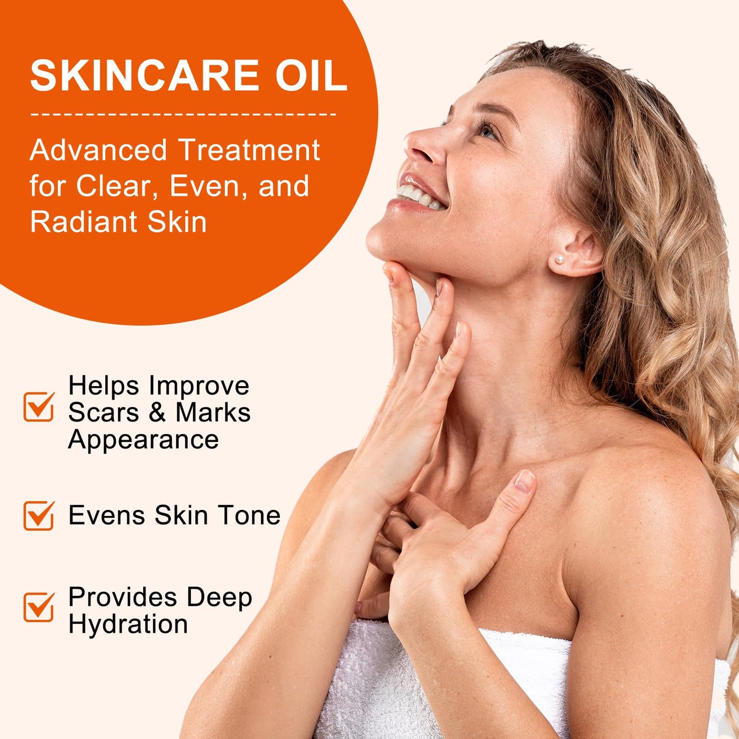 Tamiodfo Skincare Body Oil, Serum for Scars and Stretchmarks, Face Moisturizer Dry Skin, Non-Greasy, Dermatologist Recommended, Non-Comedogenic, For All Skin Types, with Vitamin A, E