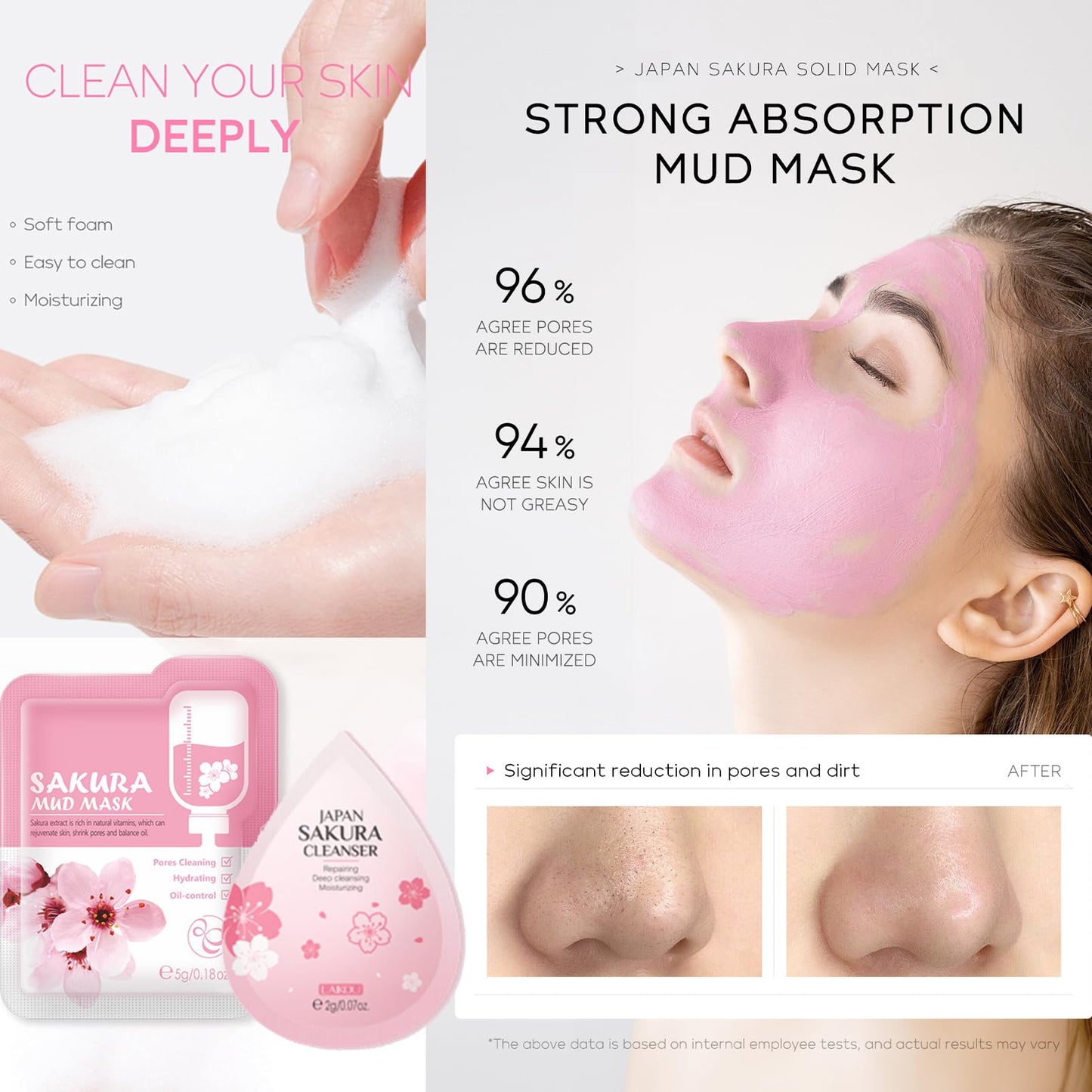 TBeautfave Sakura Skin Care Sets & Kits, Skin Care For Teenage Girls, Skin Care Set For Pamper Teenage Girls Gifts,Facial Kit,Skincare Set,Cleanser,Toner,Serum,Cream,Mud Mask,Eye Mask,Lip Mask,Sleep Mask(24PCS)