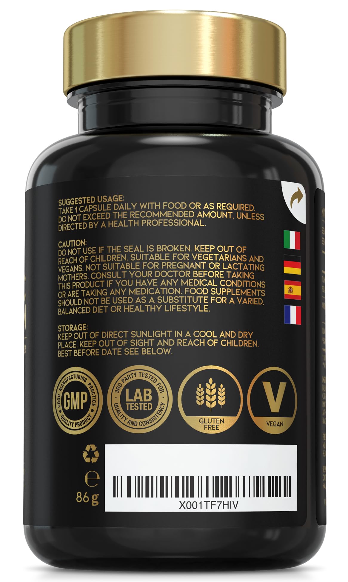 Advanced Turmeric Capsules High Strength 3000mg, Ginger & Black Pepper | ONE per Day | 8 Month Supply | Turmeric and Black Pepper Capsules Locally Made in UK | Turmeric Powder Joint Care Supplements