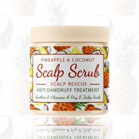 CalmGrace Exfoliating Scalp Scrub | Coconut & Pineapple Hair Scrub Scent | Natural Hair Care | Hair Scalp Exfoliator for Dandruff Prone Oily Hair & Dry, Itchy Scalp – 200g