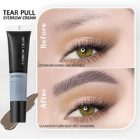 NatrLuxe Light Brown Tattoo Eyebrow Peel-Off Tint Kit With 10 Stencils & Stamp – Semi-Permanent, Waterproof, Lasts Up To 3 Days – Brow Makeup Gift For Women