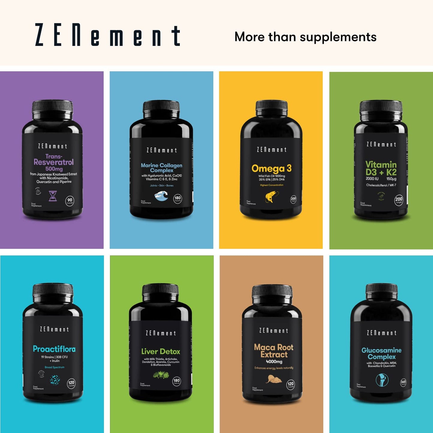 Turmeric 6100mg with Black Pepper | 120 Capsules | Powerful antioxidant, for Joint Health | 100% Natural Ingredients, Non-GMO Ingredients | Zenement
