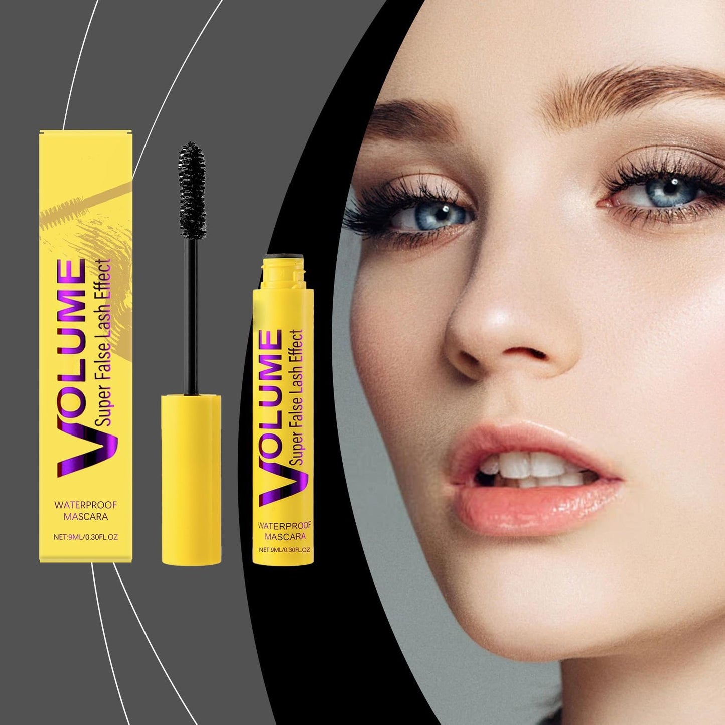 QinZiEn B-ubble Mascara, Water Proof Ma-scara in Black, fibre lash mas-cara black,Ma-scara Black Volume and Length,Sepa-rated Lashes Smudge-Proof and Clump-Proof,Sensitive M-ascara,Long Lash Mascara B-lack