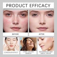 Siyinzu 30ML Colour Changing Foundation,Colour Changing Mature Skin Foundation,Long Lasting Waterproof Moisturising F-oundation,Concealer Spf 15,Covers Naturally Lotion Makeup Base with Powder Puff