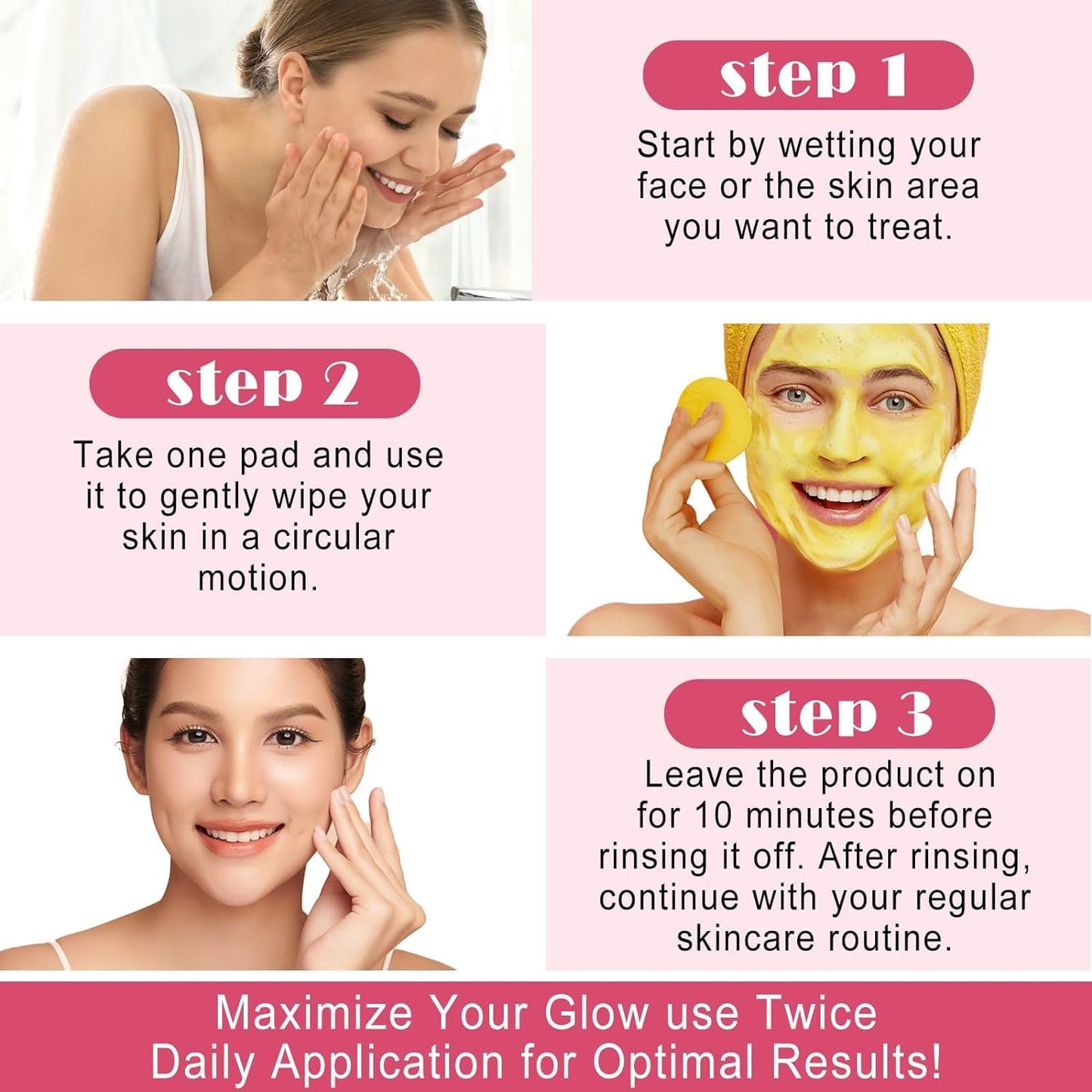Frovetani Turmeric Cleansing Pads, Kojic Acid & Turmeric Cleansing Pads, Turmeric Pads Infused Cotton Exfoliating Pads, Turmeric Kojic Pads for Face, Helps Balance Skin Oil (40P)