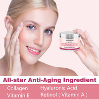 SEFUSON Collagen Cream for Face with Retinol and Hyaluronic Acid, Anti Wrinkle-Anti Aging Cream, Night and Day Anti Aging Skincare Facial Moisturizer, Face And Neck Cream(50ml)