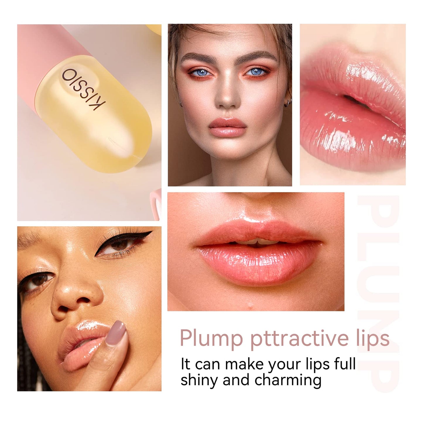 Generic KISSIO Lip Plumper,Natural Lip Plumper, lip plumper for day use,Lip Plumper Gloss Make Lips Fuller and Moisturizing 5.5ml