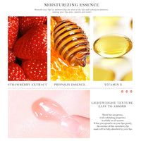 KYDA Honey+Strawberry Bee Balm Lip Mask Set, Propolis Moisturizing Lip Mask for Day&Night Lip Care, Lighten Dark Lip Color Reduce Lip Lines&Wrinkle, Lip Repair Mask Lip Exfoliator Lip Moisturizer, 2