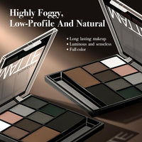 Xumann Smokey Eyeshadow Palette, 10 Eye Shadow Shades Grey Eyeshadow Palette For Women, Wateerproof Dark Eyeshadow Palette Long Lasting Black Eye Shadow