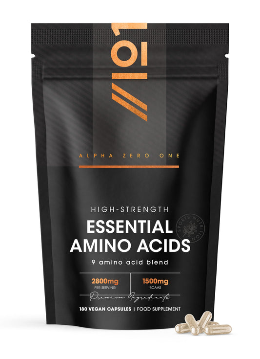 Essential Amino Acids 2800mg with BioPerine® – 180 Capsules (V) – All 9 EAA Amino Acids with All 3 BCAA's Plus 6 More EAAs to Build and Repair Muscle - by Alpha01