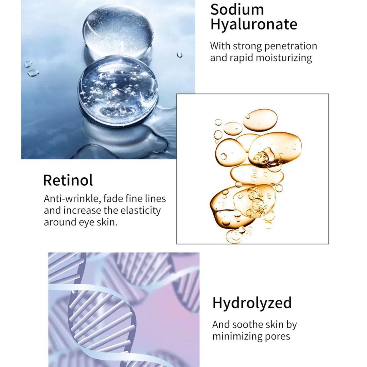 Retinol Under Eye Patches,Anti Wrinkle Eye Mask For Puffy Eyes,Eye Bags Remover For Dark Circles,Collagen Eye Masks,Anti Wrinkle Patches For Miprove Fine Lines,Moisturizing Anti-Aging 60pcs