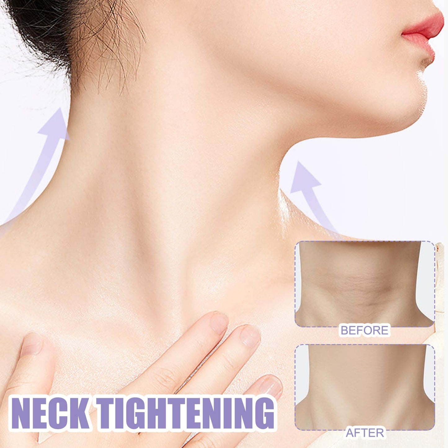 GMHLLES 7Pcs Squalane Collagen Neck Mask Double Chin Lifting Mask Set Include 2 V-Face Masks Anti-Wrinkle Patches, Hydrating and Firming Skin,Girls’ Birthday Gifts, Mother’S Day Gifts