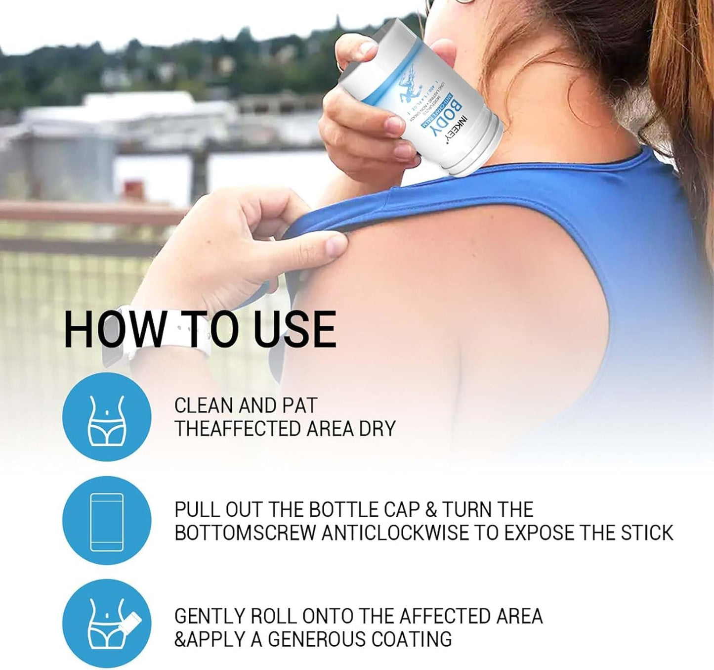 Eveloveu Anti Chafe Stick– Waterproof & Sweat-Proof Balm for Friction Relief. Prevents Thigh Rashes, Sports Chafing & Dryness. Long-Lasting Protection for Active Lifestyles. Anti-Friction(1Pcs)