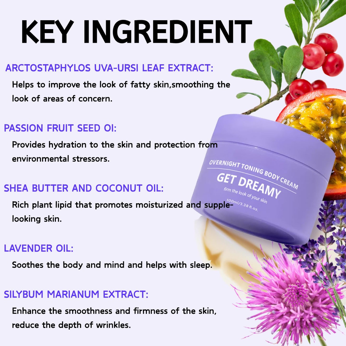 Tongyend Get Dreamy Overnight Toning Whip, Overnight Toning Body Firming Cream, Tightening Cream for Loose Skin, Collagen-Infused Whip for Elasticity & Smoothness, Anti-Aging Moisturizer Works While You Sleep