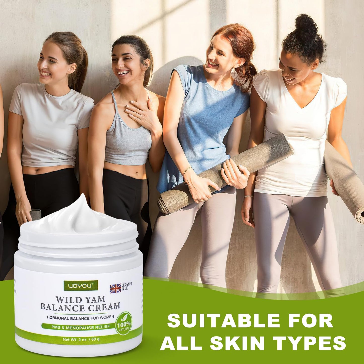 Wild Yam Cream, Natural Plant-based Formula Wild Yam Cream for Hormone Balance and Dry Skin, 100% Natural Ingredients, Wild Yam Cream Organic