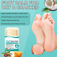 3PCS Heel Repair Balm - Coconut Oil Heel Balm Stick,Cracked Heel Repair Cream,Dry Skin Remover Feet, Foot Balm for Dry & Cracked,Deeply Hydrates Skin,Restores Skin Moisture,Foot Care