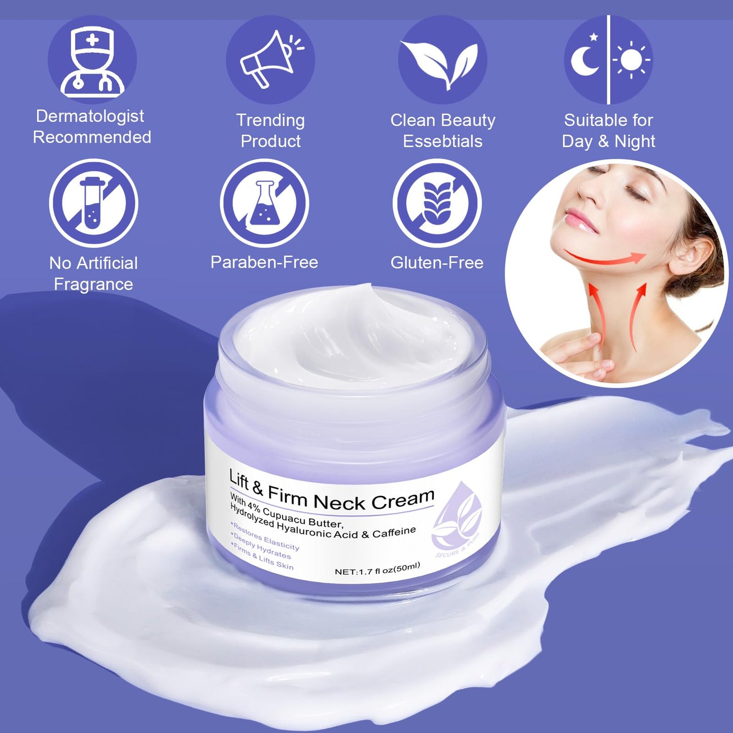 Generic Lift & Firm Neck Cream - Anti-Aging Neck Cream for Tightening and Wrinkles for Neck Lift