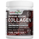 NUTRABYTES Bovine Collagen Peptides Powder 10000mg Type 1 & 3 Unflavoured|19 Amino Acids|High Strength Hydrolysed Protein for Women & Men |Kosher & Halal Certified| Healthy Skin Hair Nails Joints|Keto,Paleo