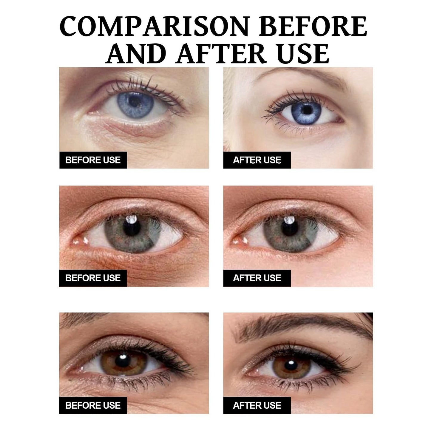 Jinjiar Lumi Eye Balm for Under Eye Bags,Erases Eye Bags within Minutes,Anti Aging under Eye Cream,Lumi Eye Balm Serum,Eye Cream for Dark Circles and Puffy Eyes,Eye Bags Remover,Eye Cream for Wrinkles,Eye Bag