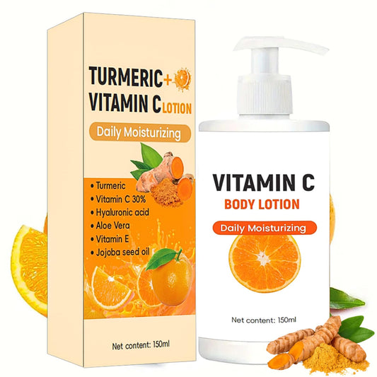 IZBEAUVO Vitamin C & Turmeric Body Lotion,Turmeric Moisturizer Vitamin c Body Cream,Brightening Body Lotion,Moisturizing Body Lotion for Dry Skin, Remove Dark Spots Large-capacity 150ml